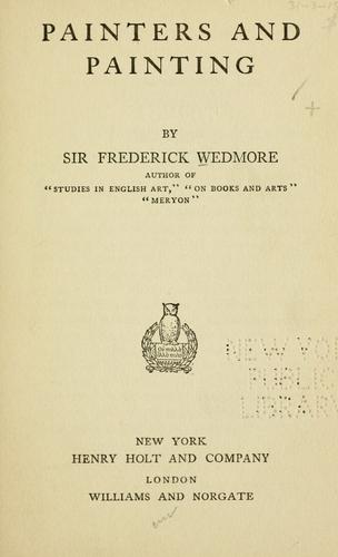 Cover for Painters and painting.