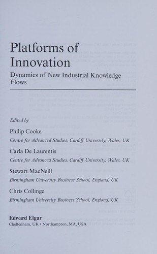 Cover for Platforms of Innovation