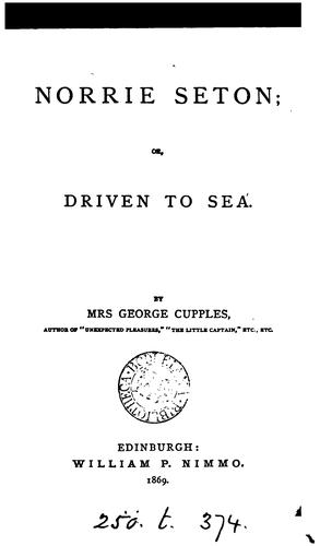 Cover for Norrie Seton; or, Driven to sea