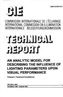 Cover for An Analytic model for describing the influence of lighting parameters upon visual performance.