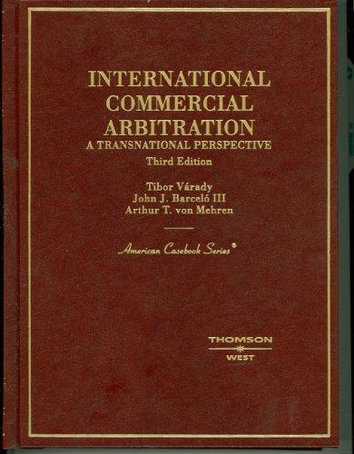 Cover for International Commercial Arbitration