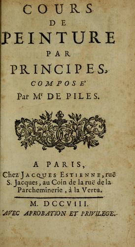 Cover for Cours de peinture par principes