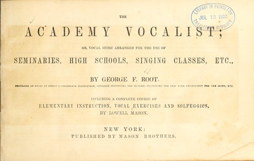 Cover for The Academy vocalist