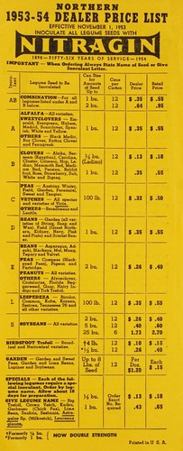 Cover for Northern 1953-54 dealer price list