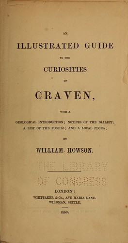 Cover for An illustrated guide to the curiosities of Craven