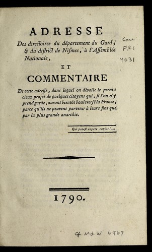 Cover for Adresse
