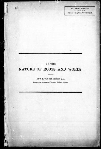 Cover for On the nature of roots and words