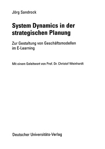 Cover for System dynamics in der strategischen Planung