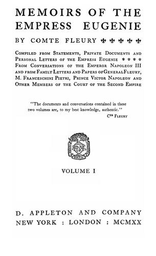 Cover for Memoirs