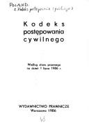 Cover for Kodeks postępowania cywilnego