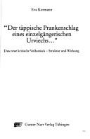 Cover for Der täppische Prankenschlag eines einzelgängerischen Urviechs--