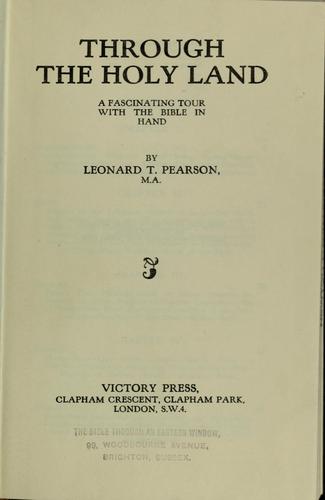 Cover for Through the Holy Land