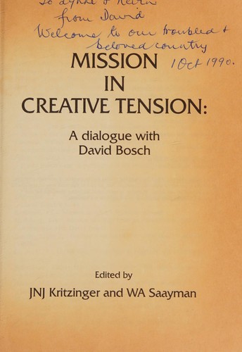 Cover for Mission in creative tension