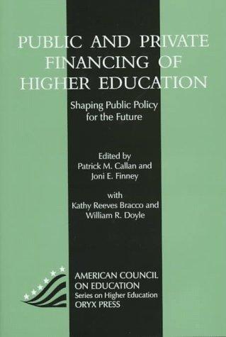 Cover for Public and private financing of higher education