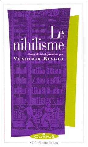 Cover for Le Nihilisme