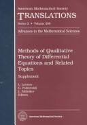 Cover for Methods of qualitative theory of differential equations and related topics