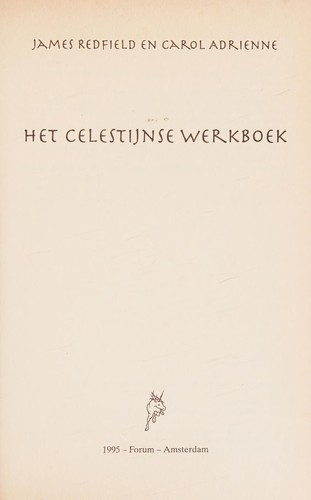 Cover for Het Celestijnse werkboek