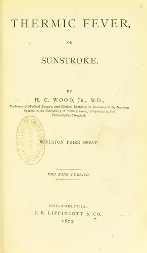 Cover for Thermic fever, or, sunstroke
