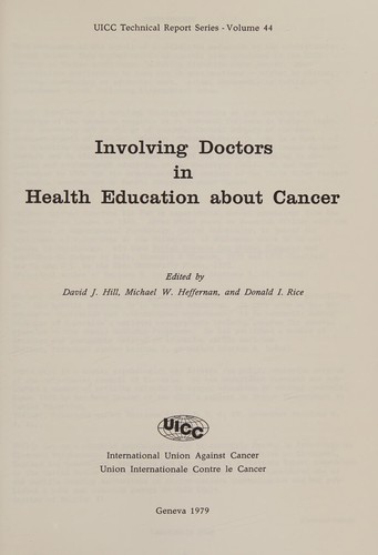 Cover for Involving doctors in health education about cancer