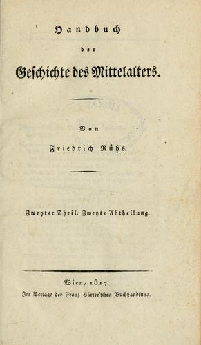 Cover for Handbuch der Geschichte des Mittelalters
