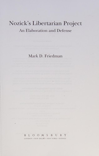 Cover for Nozick's Libertarian Project