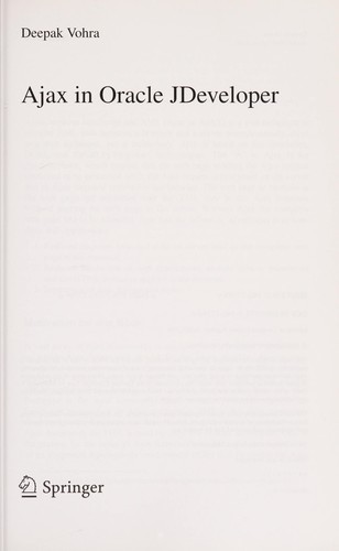 Cover for Ajax in Oracle JDeveloper