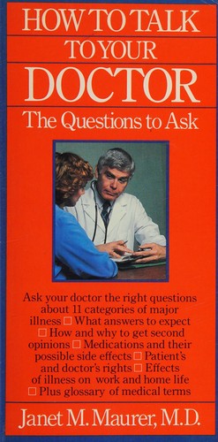 Cover for How to talk to your doctor