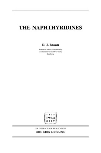 Cover for The naphthyridines