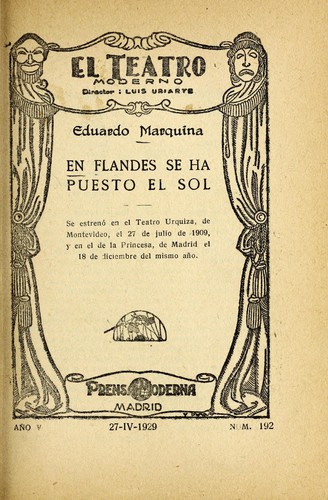 Cover for En Flandes se ha puesto el sol