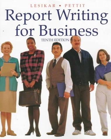 Cover for Report writing for business