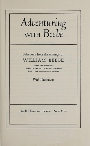 Cover for Adventuring with Beebe