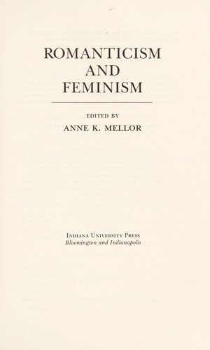 Cover for Romanticism and feminism