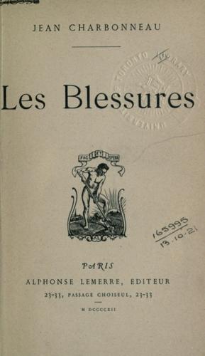 Cover for Les blessures.