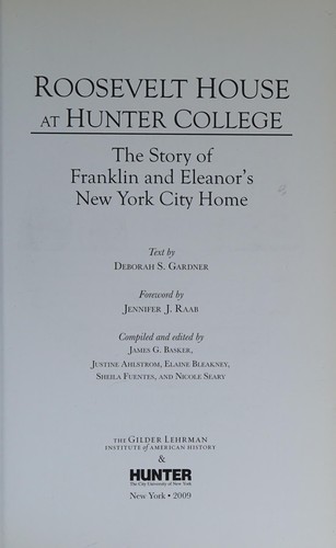 Cover for Roosevelt House at Hunter College
