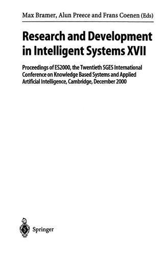 Cover for Research and development in intelligent systems XVII
