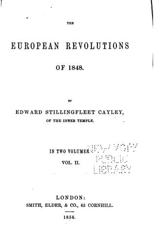 Cover for The European revolutions of 1848.