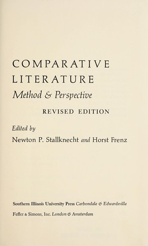Cover for Comparative literature