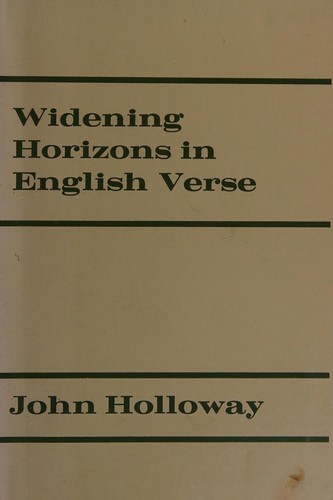 Cover for Widening horizons in English verse.