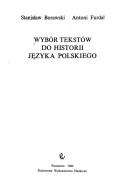 Cover for Wybór tekstów do historii języka polskiego