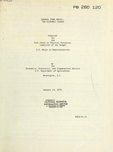 Cover for Gasohol from grain