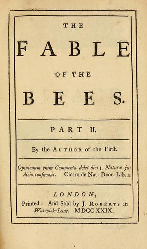 Cover for The fable of the bees