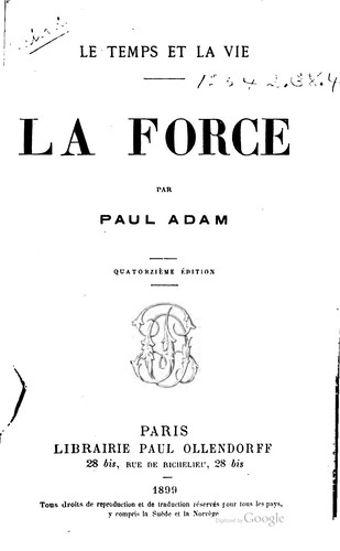 Cover for La force