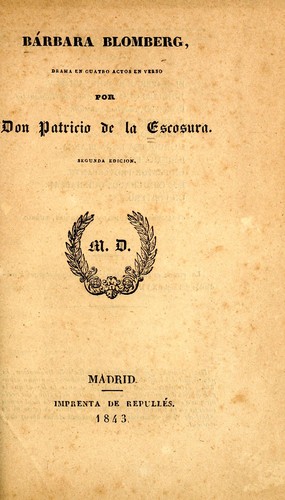 Cover for Bárbara Blomberg