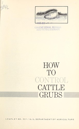 Cover for How to control cattle grubs