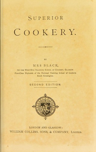 Cover for Superior cookery