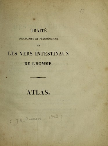 Cover for Trait©♭ zoologique et physiologique sur les vers intestinaux de l'homme