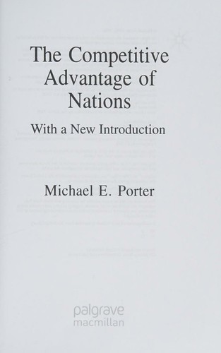Cover for The competitive advantage of nations