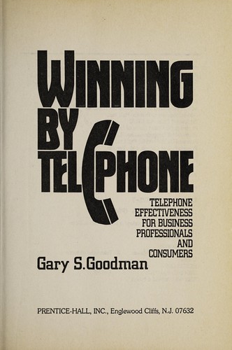 Cover for Winning by telephone
