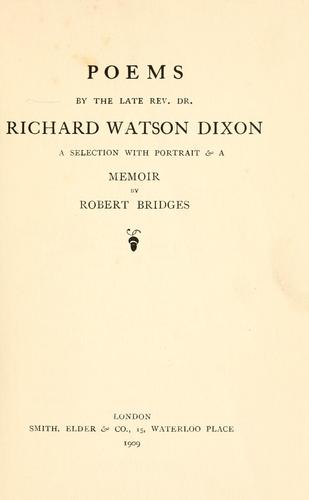 Cover for Poems