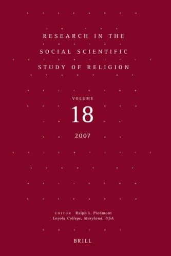 Cover for Research in the Social Scientific Study of Religion